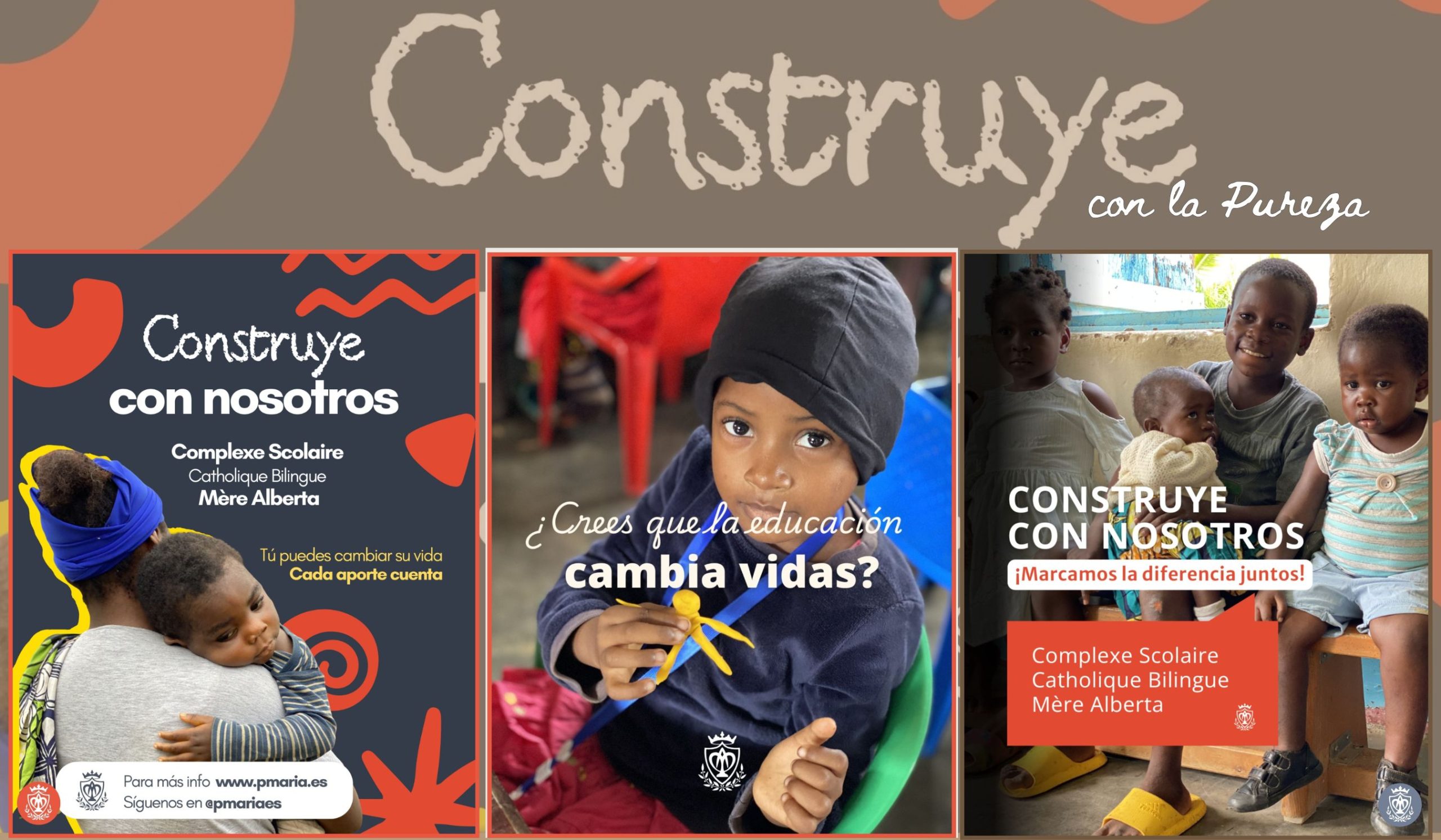 la construcción del colegio de la Pureza de María en Yaundé.